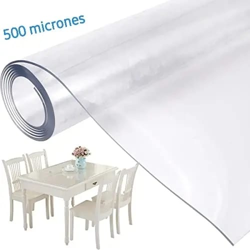Plástico PVC Cristal Transparente 0,5 mm — rollo 5 m x 1,5 m — fotografía 2 de 3